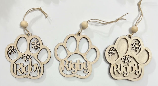 Personalized Pet Pawprint Ornament Car Charm
