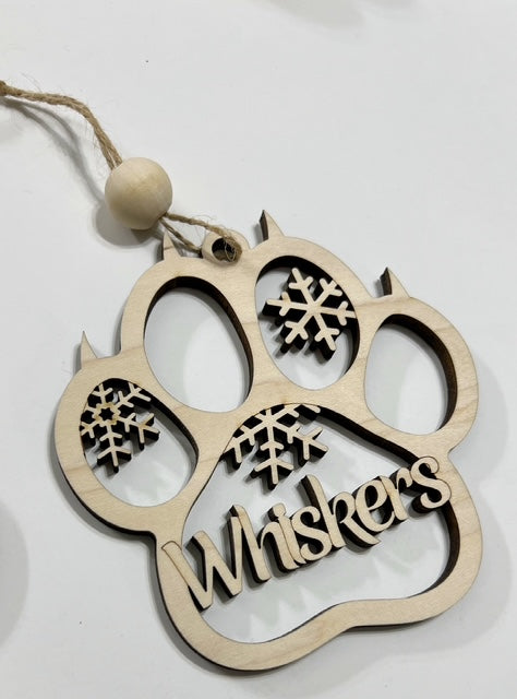 Personalized Pet Pawprint Ornament Car Charm