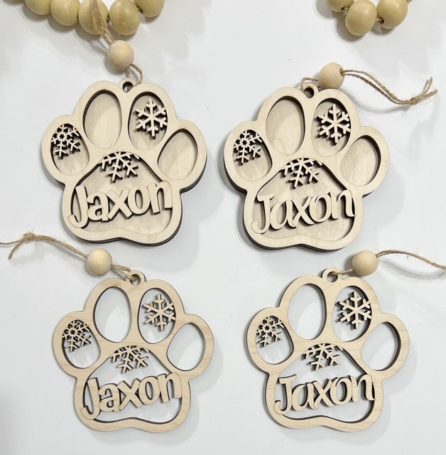 Personalized Pet Pawprint Ornament Car Charm